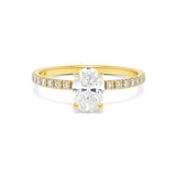 Oval Shape  Ring in Gold with Diamonds