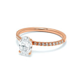 Oval Shape  Ring in Gold with Diamonds