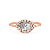 Marquise Shape Ring in Gold with Diamonds