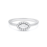 טבעת V משובצת זהב משובצת ביהלום משובצת ב-Pear &amp; Pave