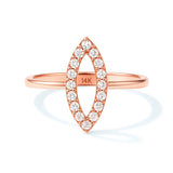 טבעת משובצת זהב משובצת יהלומים מבית Marquise Pave