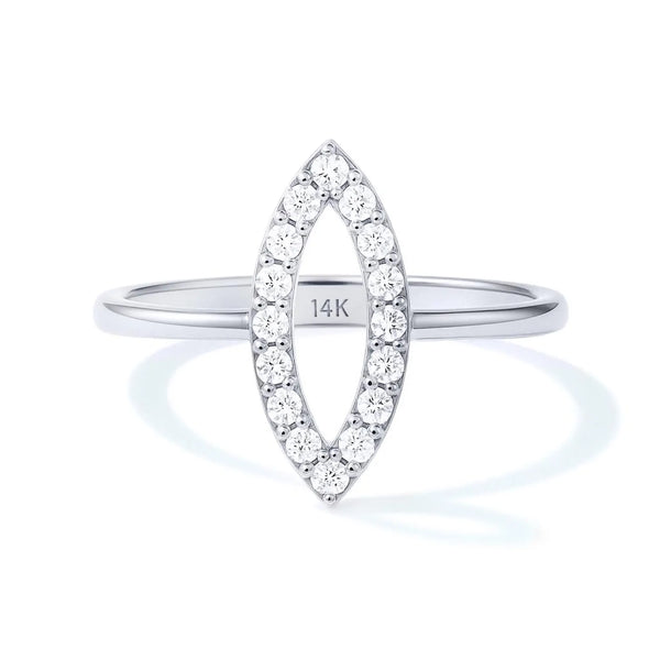 טבעת משובצת זהב משובצת יהלומים מבית Marquise Pave