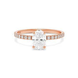 Oval Shape  Ring in Gold with Diamonds