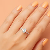 Oval Shape  Ring in Gold with Diamonds