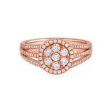 Pave Signet Ring in Gold with Diamonds