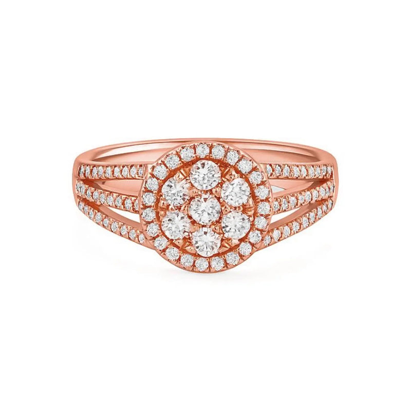 Pave Signet Ring in Gold with Diamonds