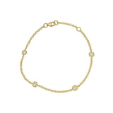Dainty Micro-Pavé Disc Chain in Gold with Diamond