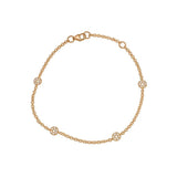 Dainty Micro-Pavé Disc Chain in Gold with Diamond
