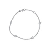 Dainty Micro-Pavé Disc Chain in Gold with Diamond