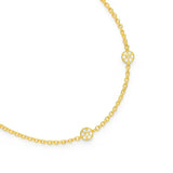 Dainty Micro-Pavé Disc Chain in Gold with Diamond