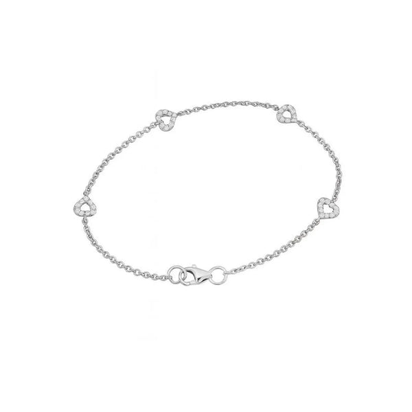 Heart Bracelet in Gold with Diamond