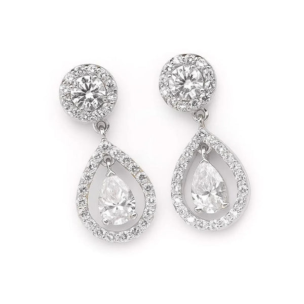 טבעת V משובצת זהב משובצת ביהלום משובצת ב-Pear &amp; Pave