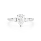 3 Pear Shape Lab or Natural in Gold with Diamonds