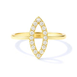 טבעת משובצת זהב משובצת יהלומים מבית Marquise Pave