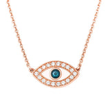 Evil Eye Necklace in Gold with Diamonds