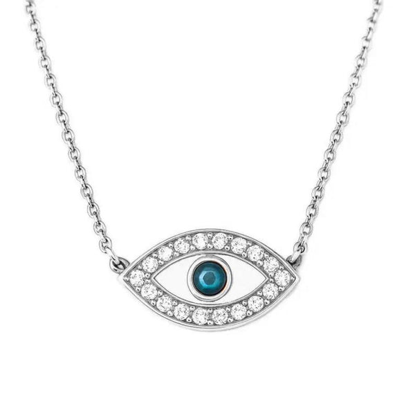 Evil Eye Necklace in Gold with Diamonds