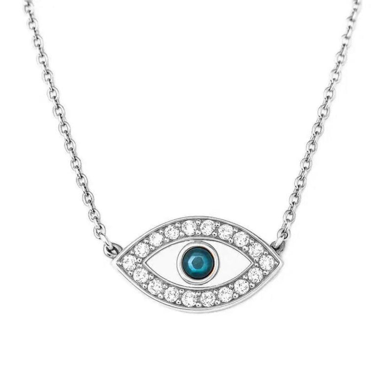 Evil Eye Necklace in Gold with Diamonds