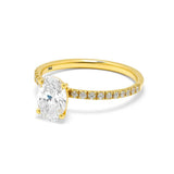 Oval Shape  Ring in Gold with Diamonds