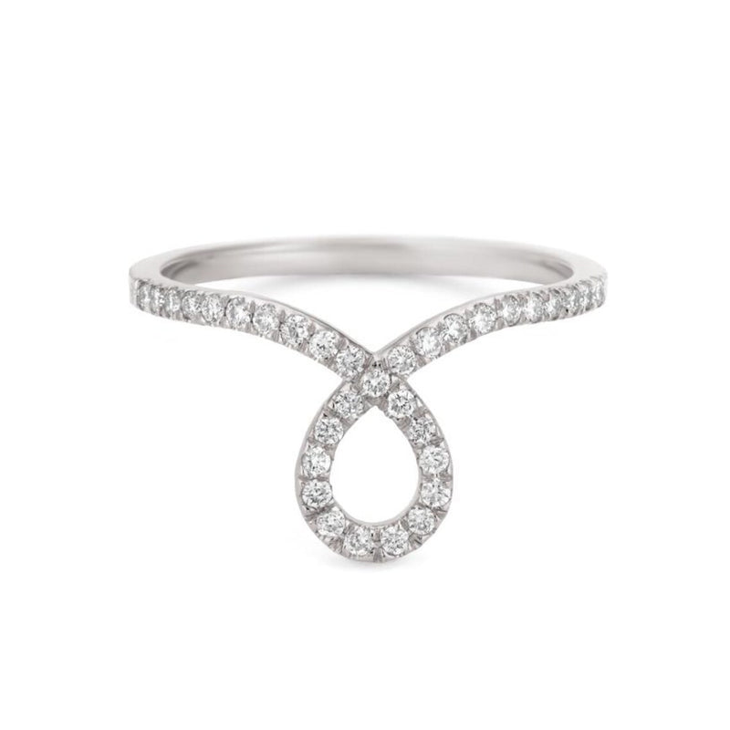 Infinity Ring in Gold with Diamonds