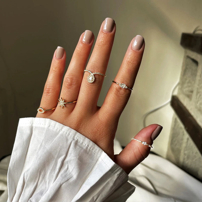 Marquise Shape Ring in Gold with Diamonds