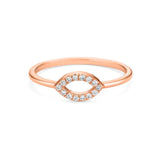 Marquise Shape Ring in Gold with Diamonds