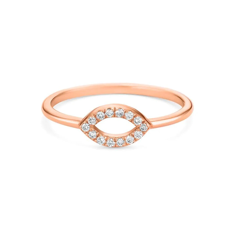 Marquise Shape Ring in Gold with Diamonds