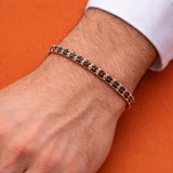 Black Diamond Tennis Bracelet in 14K Solid Gold