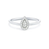 Pear Shape Ring in Gold with Diamonds
