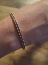 Black Diamond Line Bracelet in Gold