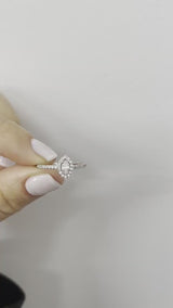 Marquise Shape Vintage Design Ring in Gold with Diamonds