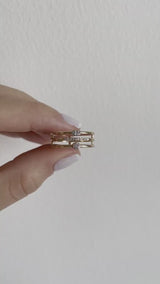 Trio Band Ring in Gold with Diamonds