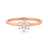Floral Ring in Gold with Diamonds