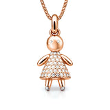 New Mom | Doll Necklace in Gold with Diamonds