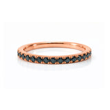 Men's Black Diamond Wedding Band in White Gold