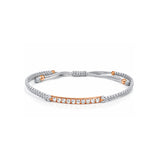 צמיד מקרמה חוט שעווה בזהב עם יהלומים 