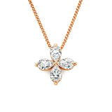 Cross Pendant in 14K Solid Gold with Natural Diamond
