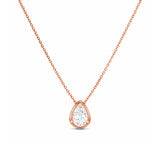 Drop Necklace in 14K Gold with Bezel Set Diamond