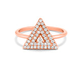 Pyramid Pave Ring in Gold with 40 Diamonds 0.20ct
