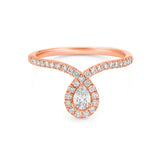 Diamond Twist Band in Solid 14K Gold