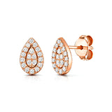Pear Shape Earrings in Gold with Diamonds