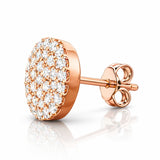 Classic 14K Gold Men’s Diamond Disc Studs