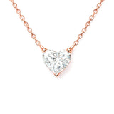 Heart Shaped Necklace in 14K Gold with Diamond