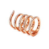 Spiral Style Ring in Gold with 70 Diamonds 0.70ct