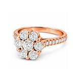 Micro Pave Diamond Engagement Ring in Gold