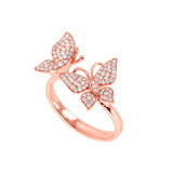 Butterfly Shape Ring in Gold with 0.80 CT Diamonds