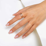 Trio Band Ring in Gold with Diamonds