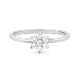 Floral Ring in Gold with Diamonds