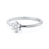 Floral Ring in Gold with Diamonds