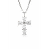 Cross Necklace in 14k Gold 0.40ct Natural Diamonds