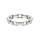 Chain Ring in Gold with Diamonds
